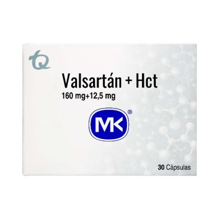 VALSARTAN HIDROCLOROTIAZIDA 160/12.5MG 30 CAPSULAS MK