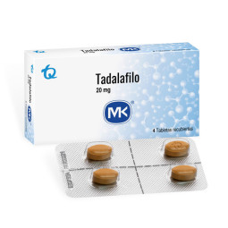 TADALAFILO 20 MG 4 TABLETAS RECUBIERTAS MK