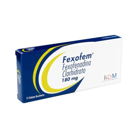 FEXOFEM 180 MG 10 TABLETAS RECUBIERTAS