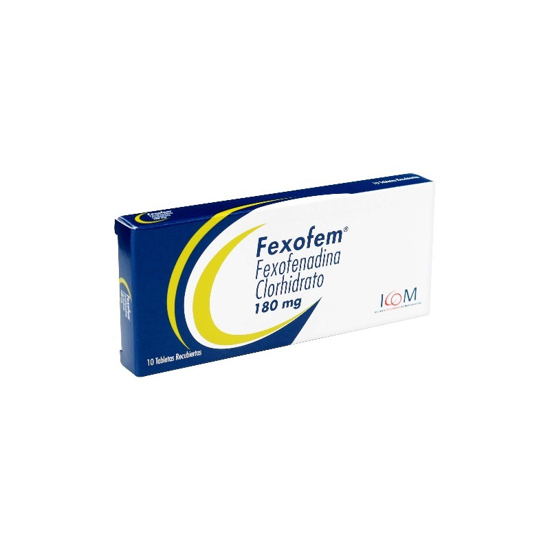 FEXOFEM 180 MG 10 TABLETAS RECUBIERTAS