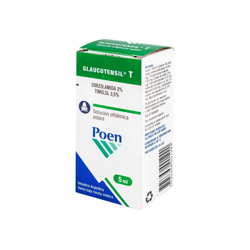GLAUCOTENSIL T SOLUCION OFTALMICA 5 ML