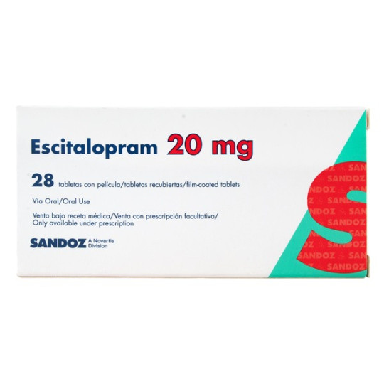 ESCITALOPRAM 20 MG 28 TABLETAS RECUBIERTAS SANDOZ