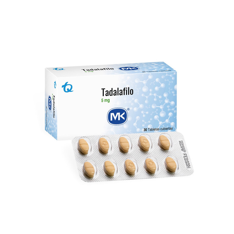 TADALAFILO 5 MG 30 TABLETAS RECUBIERTAS MK