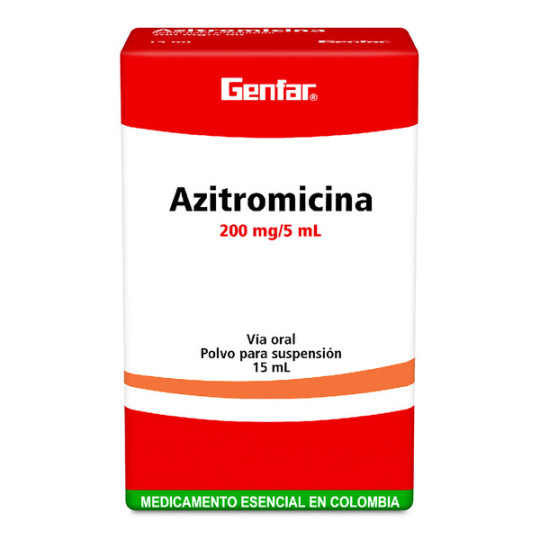 AZITROMICINA SUSPENSION ORAL 200 MG 15 ML GENFAR