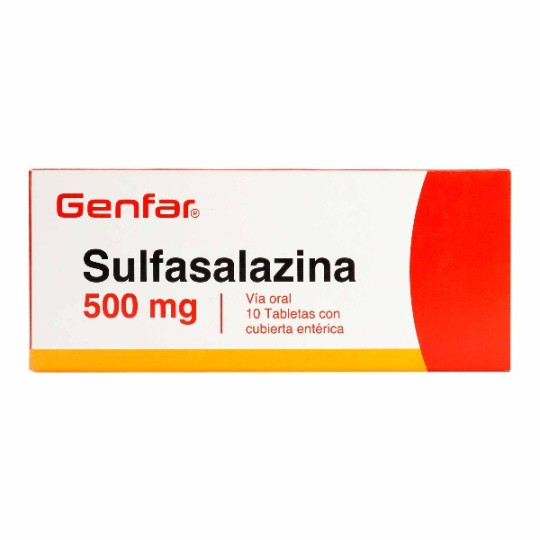 SULFASALAZINA 500 MG 10 COMPRIMIDOS RECUBIERTOS GENFAR