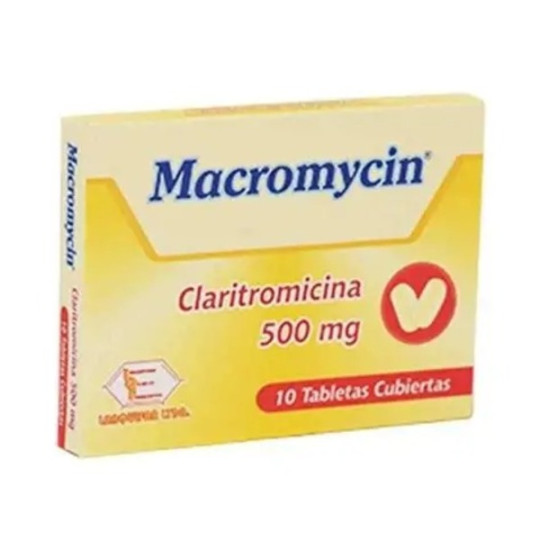 MACROMYCIN 500 MG 10 TABLETAS RECUBIERTAS