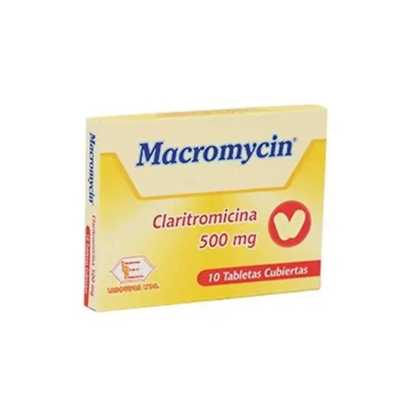 MACROMYCIN 500 MG 10 TABLETAS RECUBIERTAS