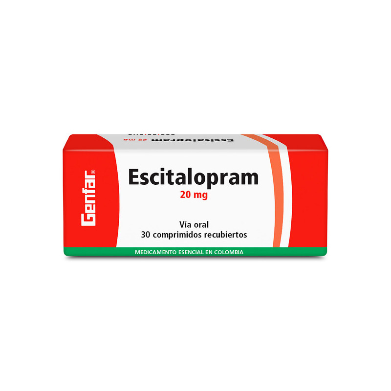 ESCITALOPRAM 20 MG 30 COMPRIMIDOS RECUBIERTOS GENFAR
