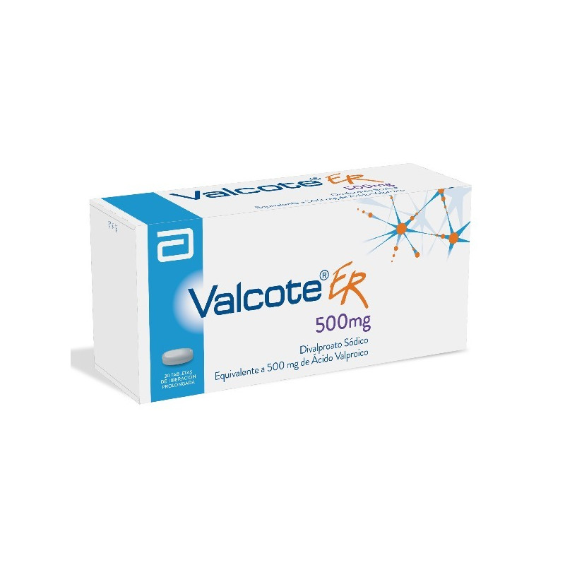VALCOTE ER 500 MG 30 TABLETAS DE LIBERACION PROLONGADA