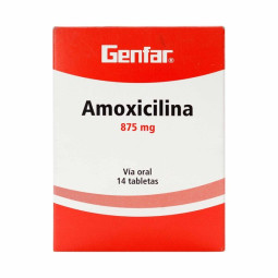 AMOXICILINA 875 MG 14 TABLETAS GENFAR