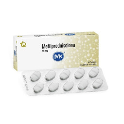 METILPREDNISOLONA 16 MG 10 TABLETAS RECUBIERTAS RANURADAS MK