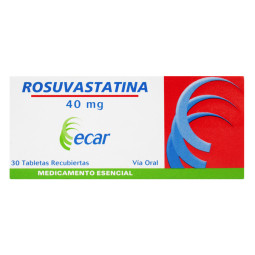 ROSUVASTATINA 40 MG 30 TABLETAS RECUBIERTAS ECAR