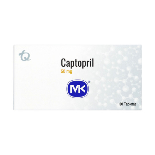 CAPTOPRIL 50 MG 30 TABLETAS MK
