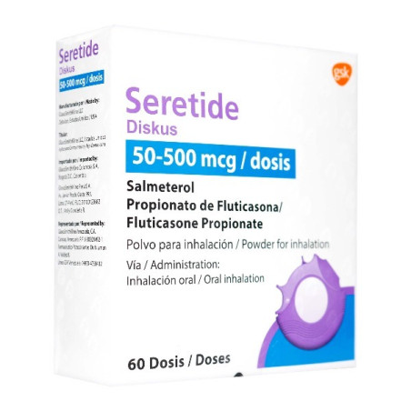 SERETIDE DISKUS 50/500 MCG 60 DOSIS