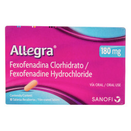 ALLEGRA 180 MG 10 TABLETAS RECUBIERTAS