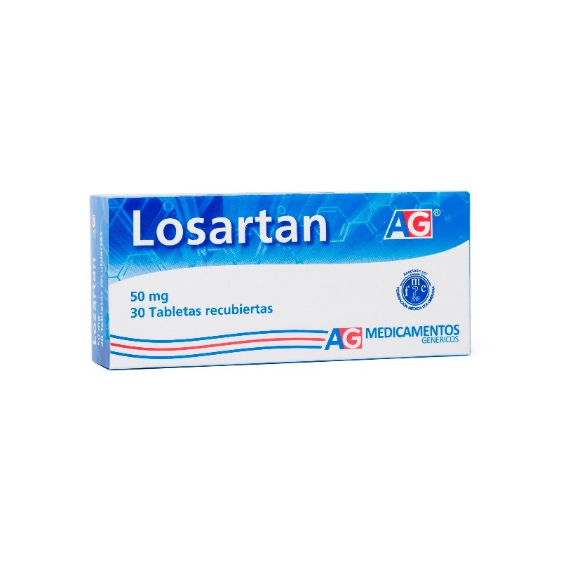 LOSARTAN 50 MG 30 TABLETAS RECUBIERTAS AMERICAN GENERICS