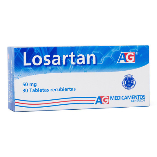 LOSARTAN 50 MG 30 TABLETAS RECUBIERTAS AMERICAN GENERICS