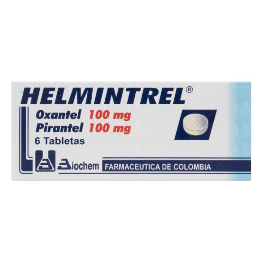 HELMINTREL 100/100MG 6 TABLETAS