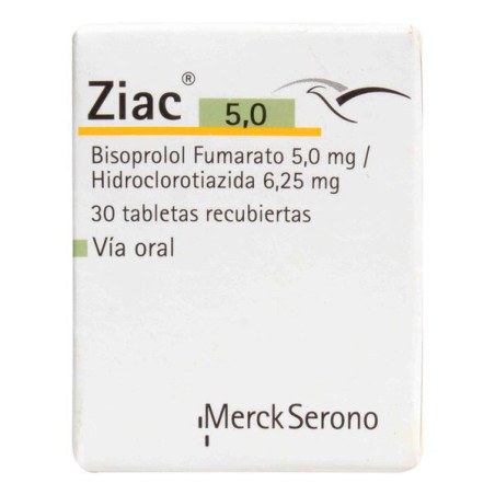 ZIAC 5.0 MG 30 TABLETAS RECUBIERTAS