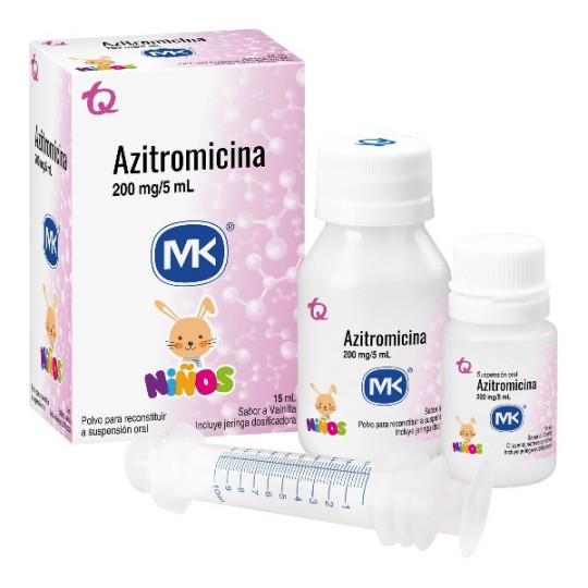 AZITROMICINA SUSPENSION ORAL 200 MG 15 ML MK