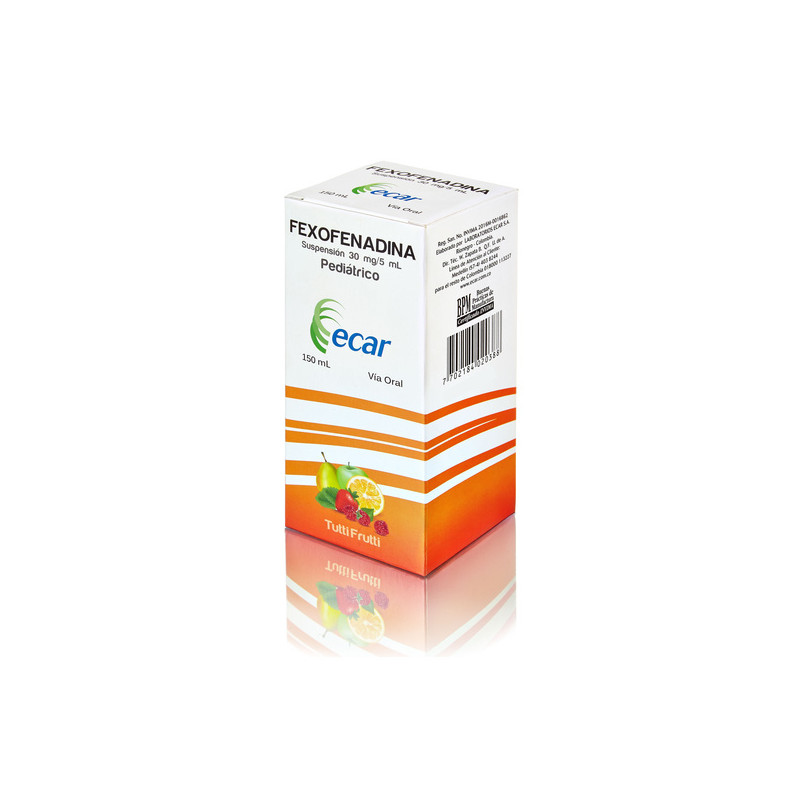 FEXOFENADINA SUSPENSION 30MG/5ML 150 ML ECAR