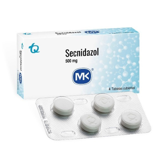 SECNIDAZOL 500 MG 4 TABLETAS RECUBIERTAS MK
