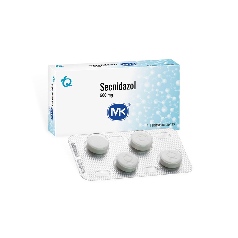 SECNIDAZOL 500 MG 4 TABLETAS RECUBIERTAS MK