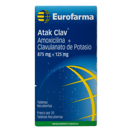 ATAK CLAV 875MG/125 MG 20 TABLETAS RECUBIERTAS