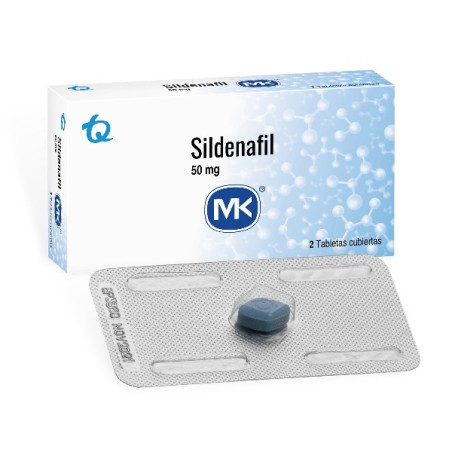 SILDENAFIL 50 MG 2 TABLETAS RECUBIERTAS MK