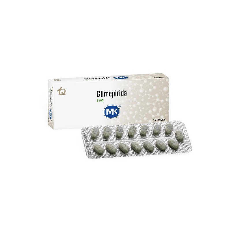GLIMEPIRIDA 2 MG 15 TABLETAS MK