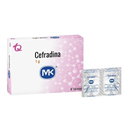 CEFRADINA 1 G 6 TABLETAS MK