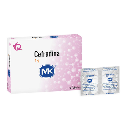 CEFRADINA 1 G 6 TABLETAS MK