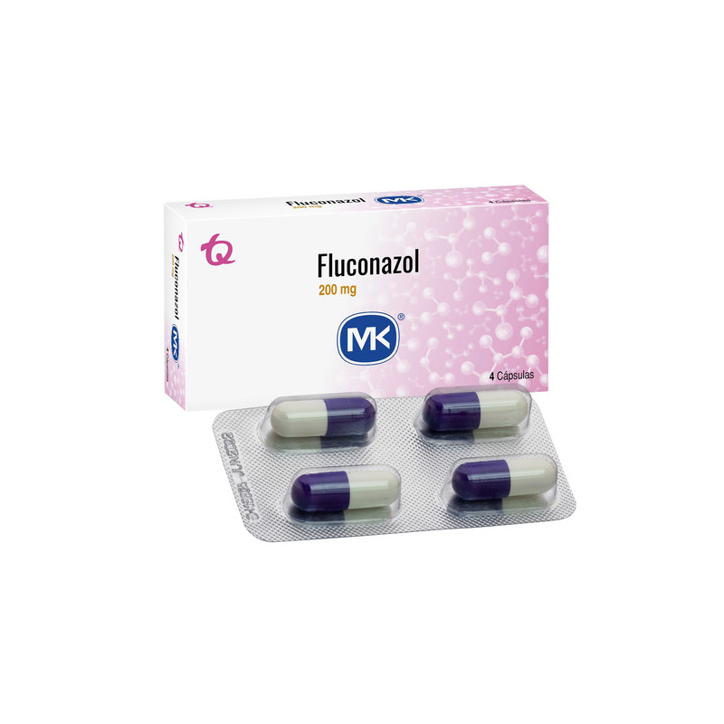 FLUCONAZOL 200 MG 4 CAPSULAS MK