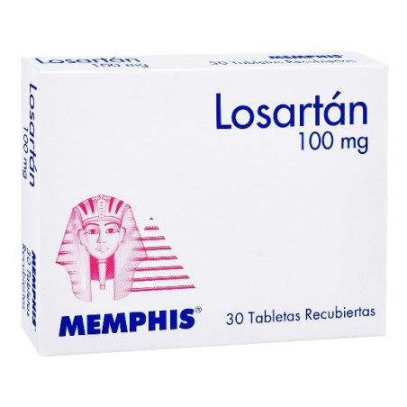 LOSARTAN 100 MG 30 TABLETAS MEMPHIS