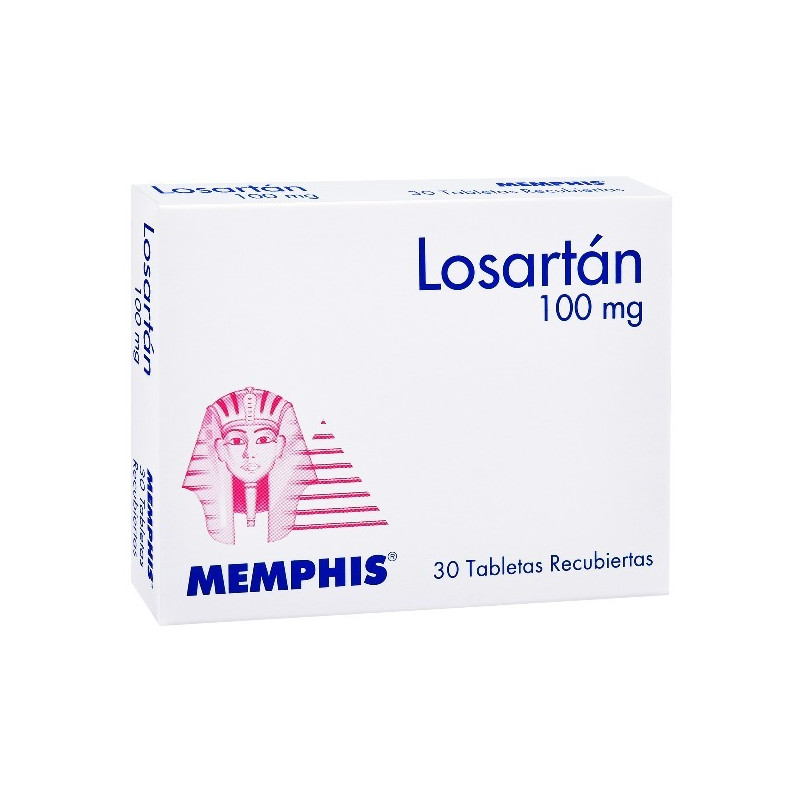 LOSARTAN 100 MG 30 TABLETAS MEMPHIS