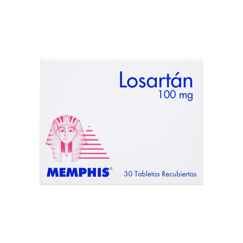 LOSARTAN 100 MG 30 TABLETAS MEMPHIS