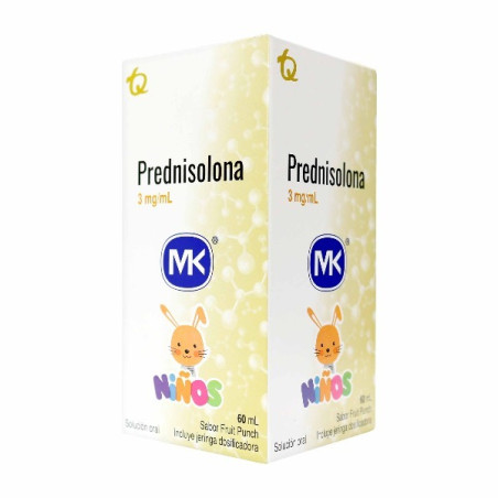 PREDNISOLONA 3M/ML NIÑOS SOLUCION ORAL SABOR FRUIT PUNCH 60 ML MK