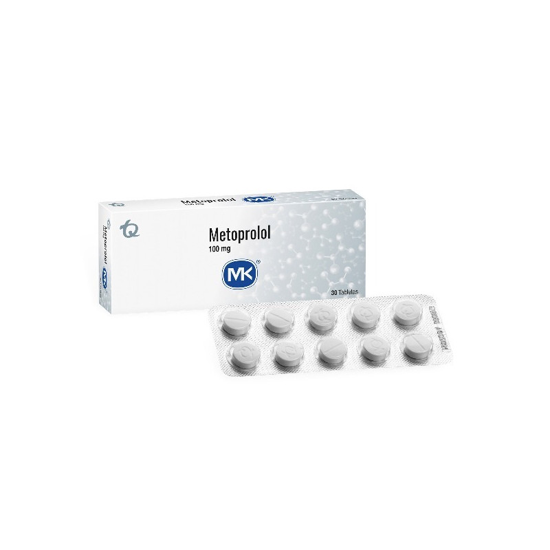 METOPROLOL 100 MG 30 TABLETAS MK