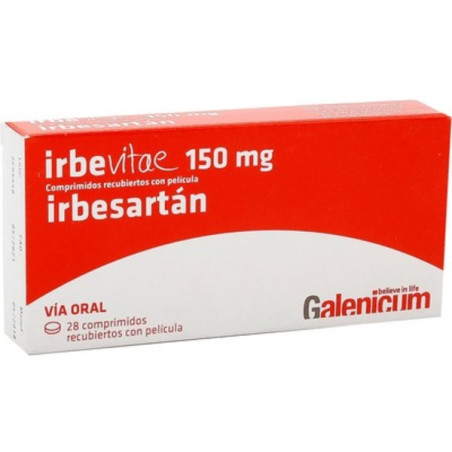 IRBEVITAE 150 MG 28 COMPRIMIDOS RECUBIERTOS