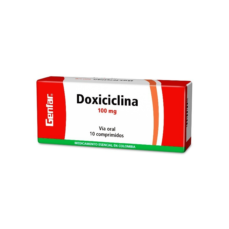 DOXICICLINA 100 MG 10 COMPRIMIDOS GENFAR