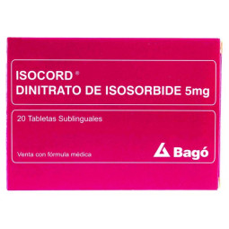 ISOCORD 5 MG 20 TABLETAS SUBLINGUALES