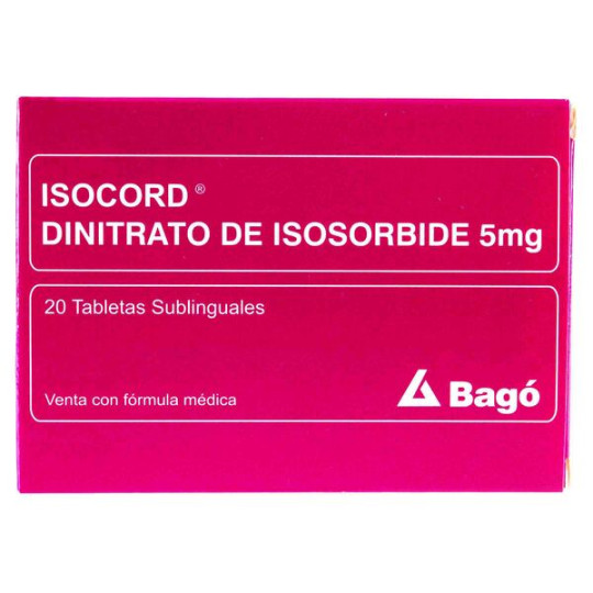 ISOCORD 5 MG 20 TABLETAS SUBLINGUALES