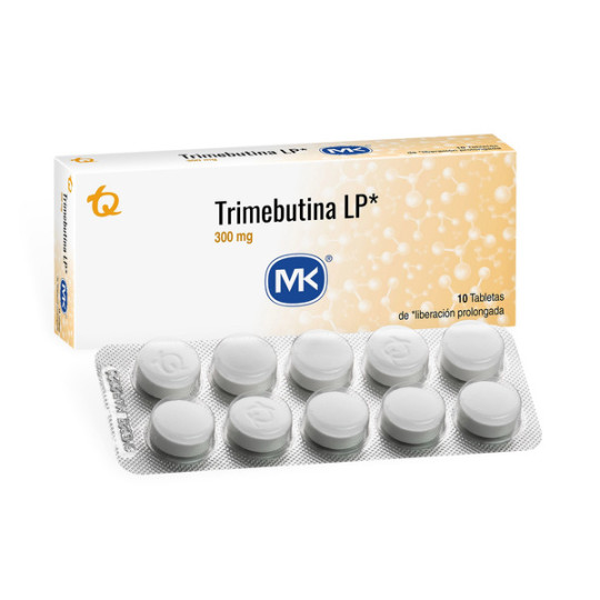 TRIMEBUTINA 300 MG 10 TABLETAS DE LIBERACION PROLONGADA MK