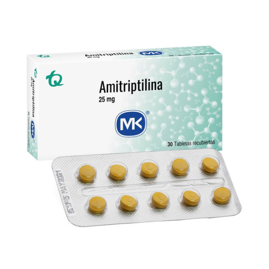 AMITRIPTILINA 25 MG 30 TABLETAS RECUBIERTAS MK