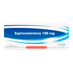 ESPIRONOLACTONA 100 MG 20 TABLETAS RECUBIERTAS HUMAX