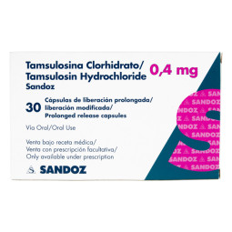 TAMSULOSINA 0.4 MG 30 CAPSULAS DE LIBERACION PROLONGADA SANDOZ