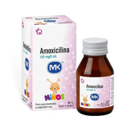 AMOXICILINA SUSPENSION ORAL NIÑOS 125MG/5ML 45 ML MK