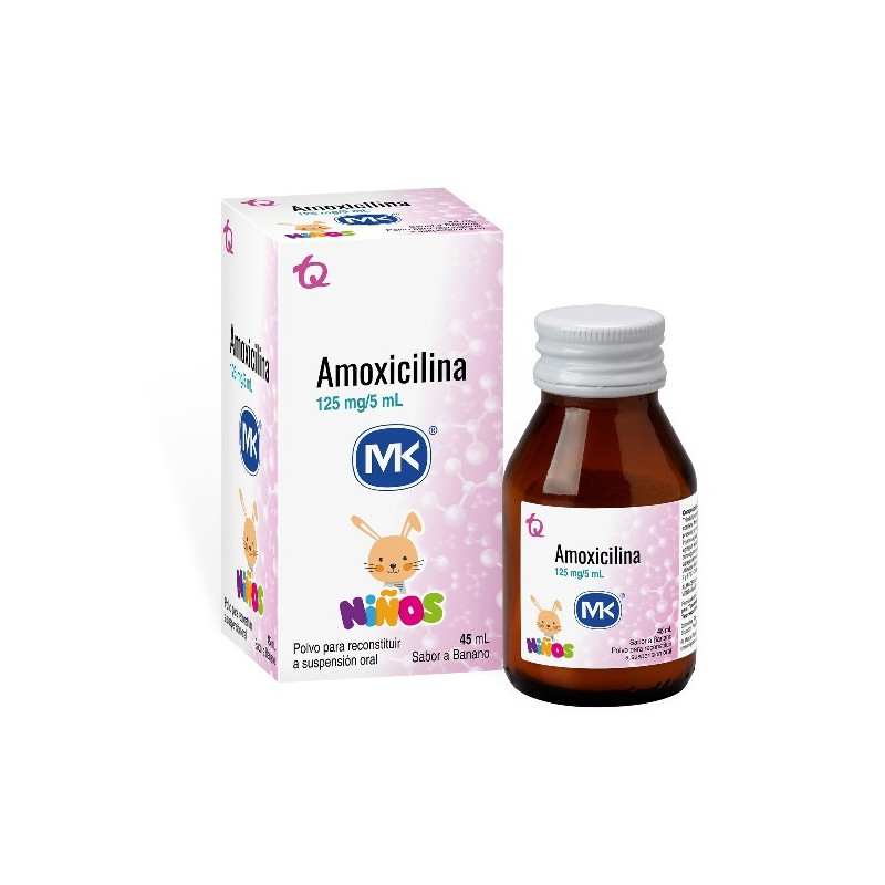 AMOXICILINA SUSPENSION ORAL NIÑOS 125MG/5ML 45 ML MK