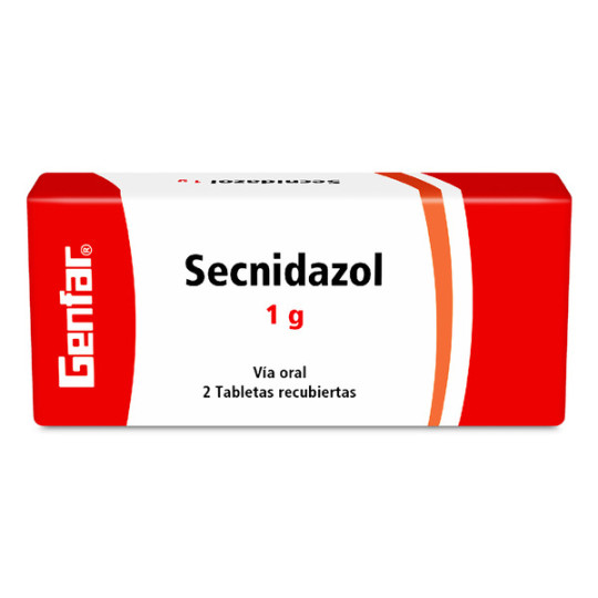SECNIDAZOL 1 G 2 TABLETAS RECUBIERTAS GENFAR