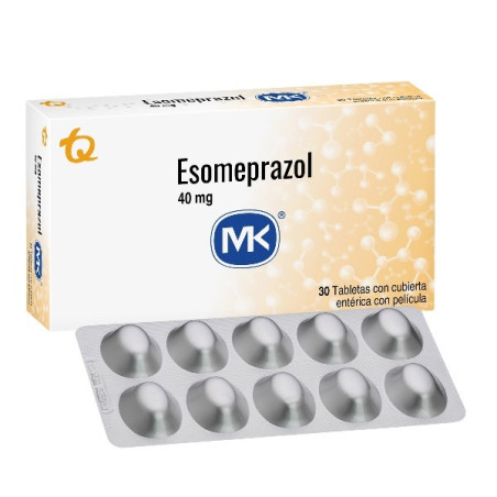 ESOMEPRAZOL 40 MG 30 TABLETAS CON CUBIERTA ENTERICA MK